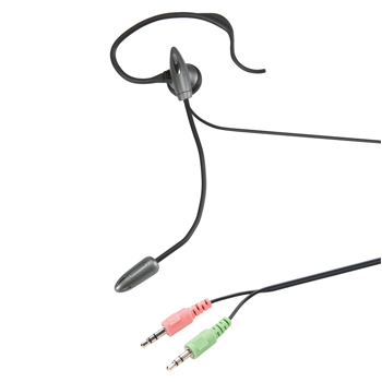 Bandridge In-Ear Headset, 2x3.5mm, 1.8 m, musta/harmaa