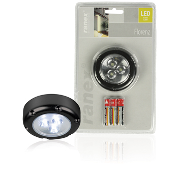 Ranex Mini Led painovalo, 3 Lediä, 70x70x23mm, musta Ranex Mini Led painovalo, 3 Lediä, 70x70x23mm, musta