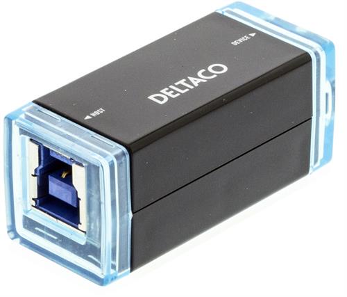 Deltaco Aktiivinen USB 3.0 Vahvistin, A naaras - B naaras, max3m