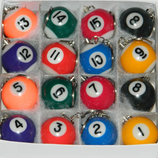 Biljardipallo Avaimenperä, Ø 30mm, nro 12, violetti raita