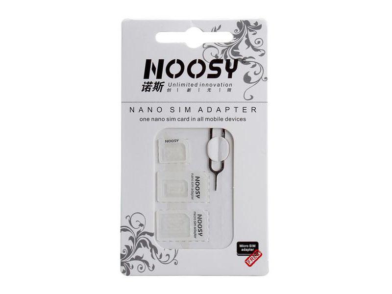 Noosy 3in1 Nano SIM kortti adapteri sarja, 4 osaa