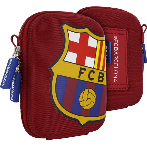 FC Barcelona kamerakotelo, nylon/PVC, 70x15x95mm
