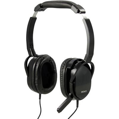 Deltaco Headset HL-48 Älypuhelimille, 3.5mm, 1.5m, musta